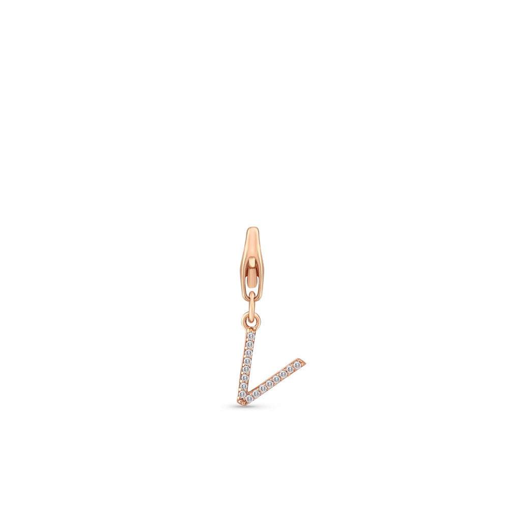 0.09 ct. Charme V Buchstabenanhänger