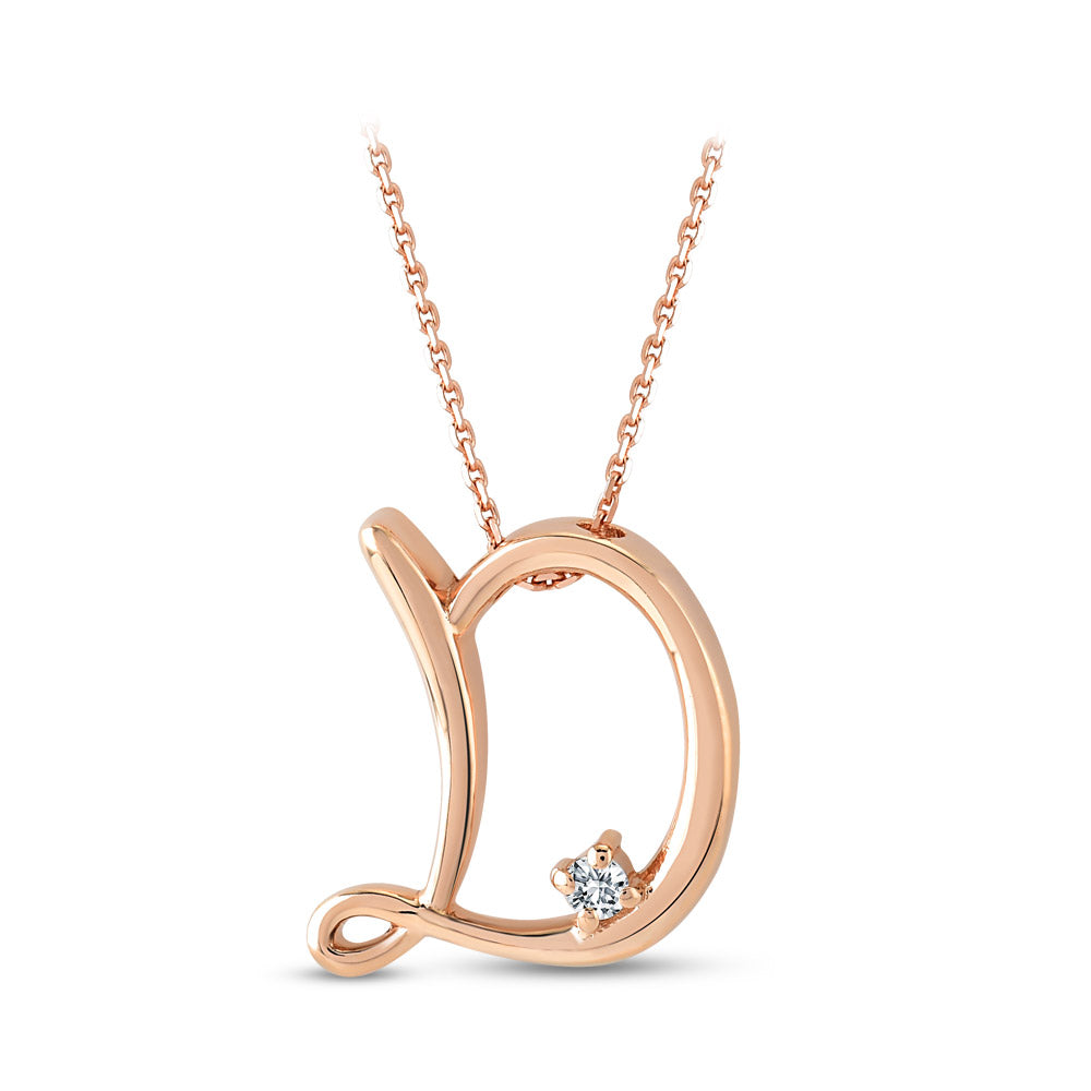 0.02 ct. Buchstabe D Diamant Halskette