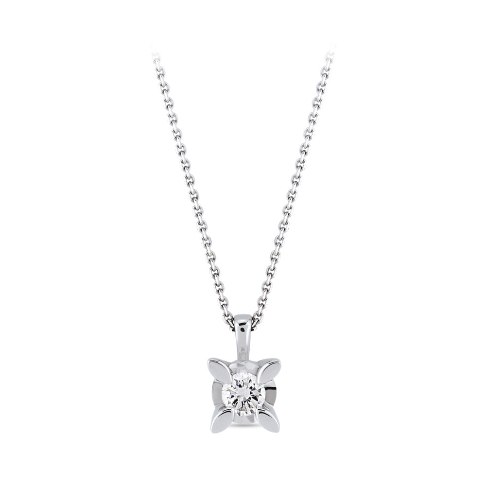 0.08 ct. Solitär Diamant Halskette