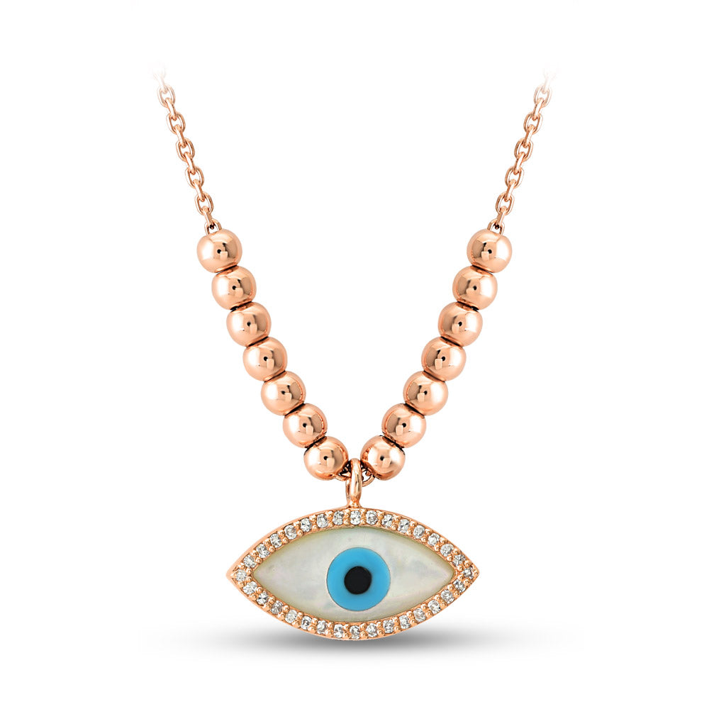 0.08 ct. Augen Diamant Halskette