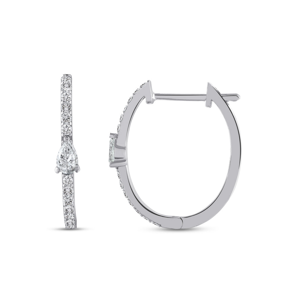 0.72 ct. Creolen Diamant Ohrringe