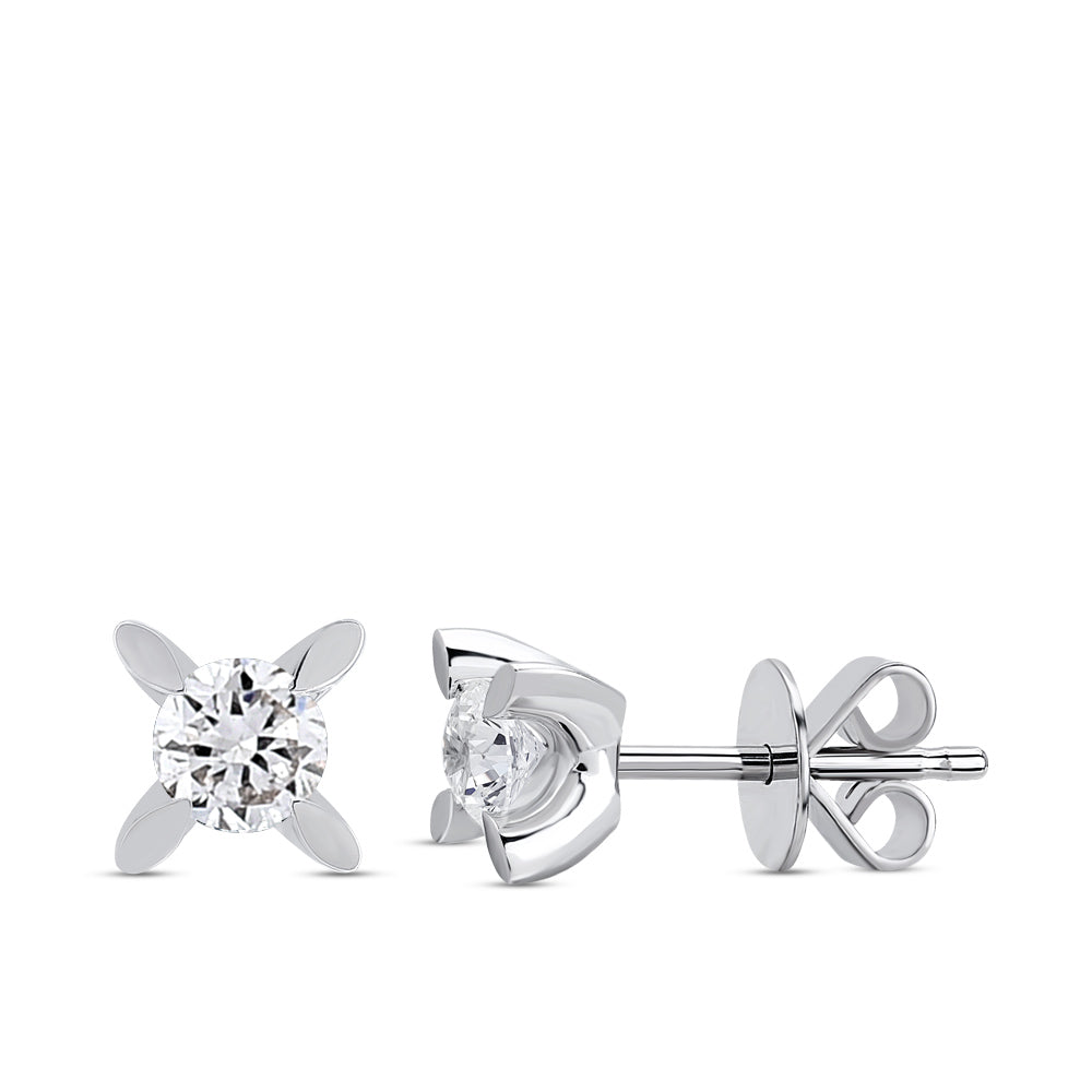 0.10 ct. Solitär Diamant Ohrstecker