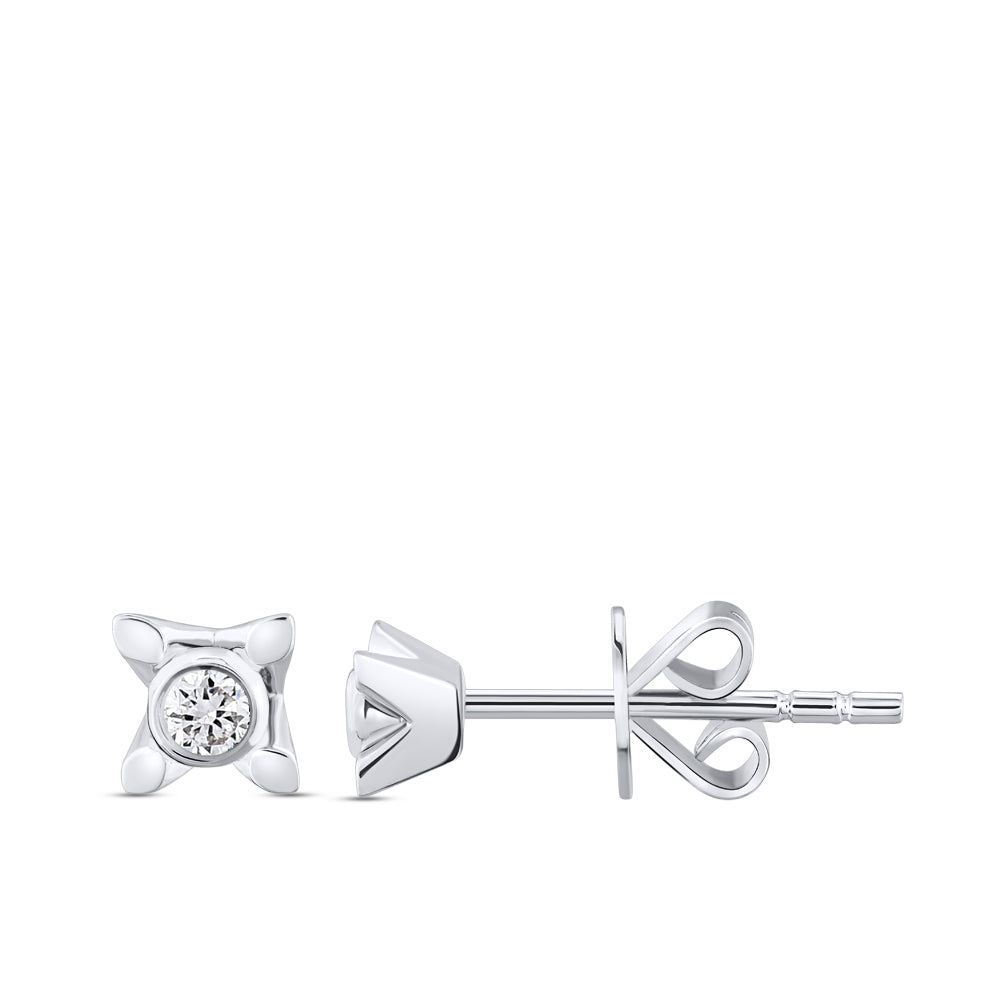 0.06 ct. Solitär Diamant Ohrstecker