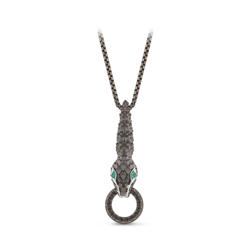 0.61 ct. Men Silver Diamond Necklace
