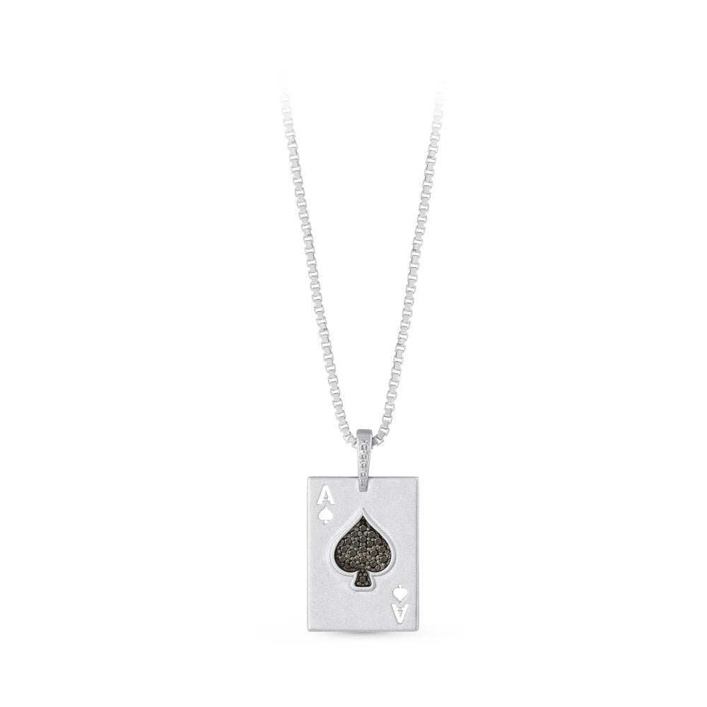0.25 ct. Pikass Diamant Silber Halskette