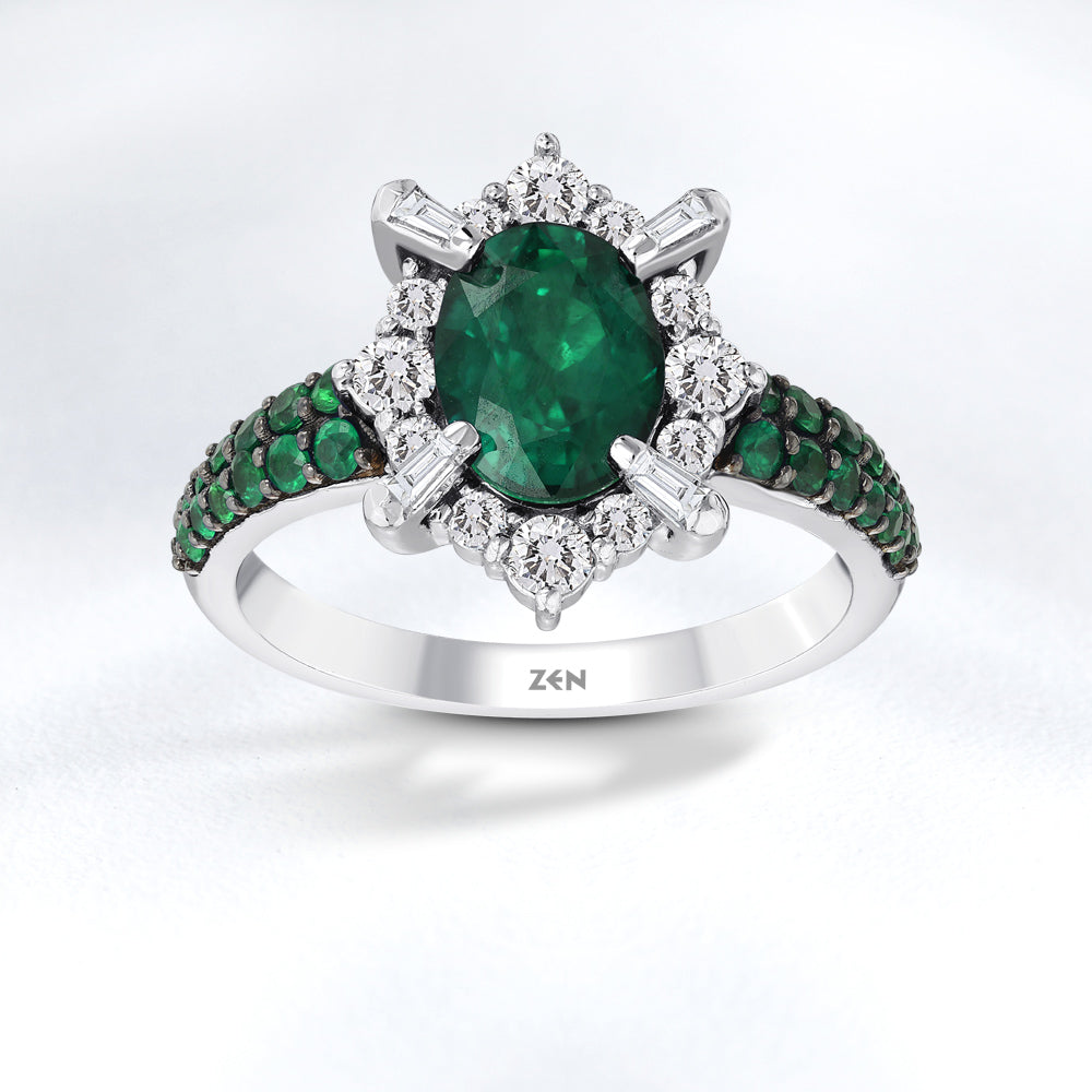1.78 ct. Smaragd Ring