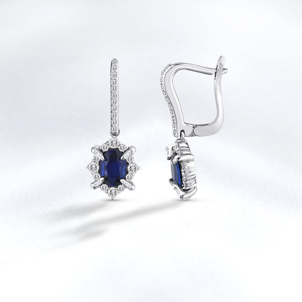 2.07 ct. Saphir Ohrringe