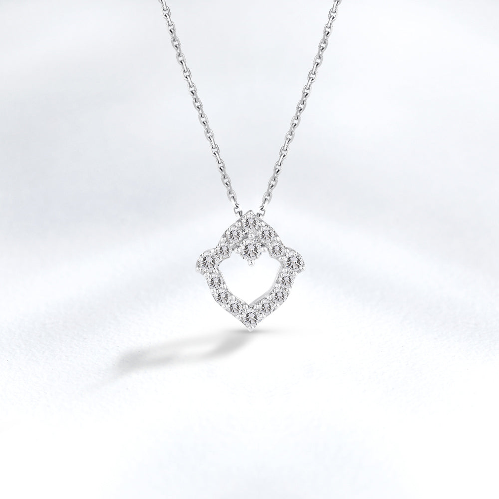 0.39 ct. Tulpe Diamant Halskette
