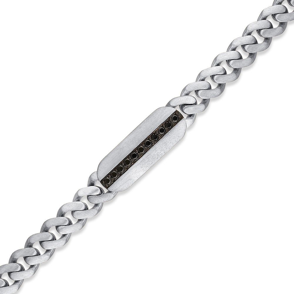 0.50 ct. Men Silver Diamond Bracelet