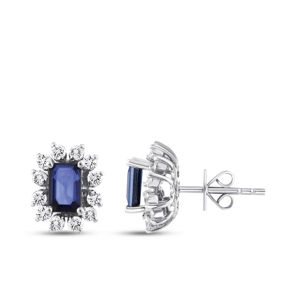 2.11 ct. Saphir Ohrstecker