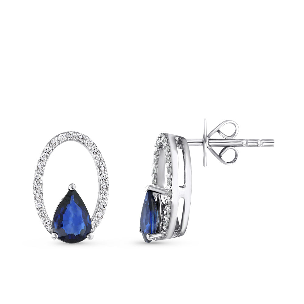 0.89 ct. Saphir Ohrstecker