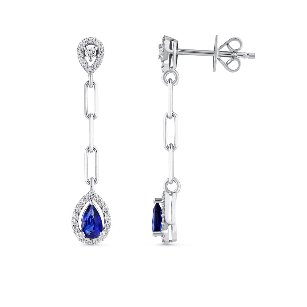 0.69 ct. Saphir Ohrringe