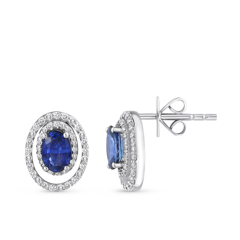 1.33 ct. Saphir Ohrstecker