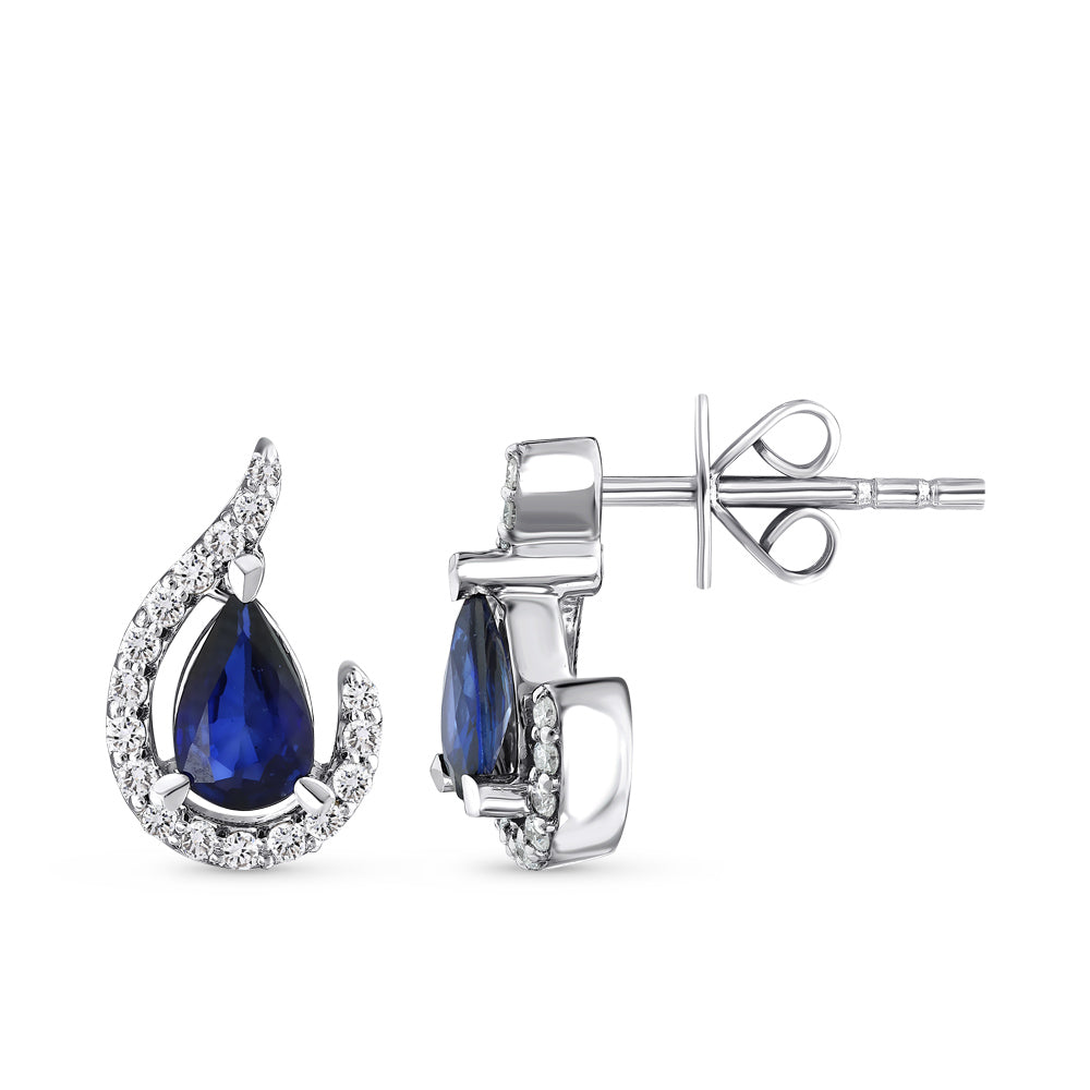 0.74 ct. Saphir Ohrringe