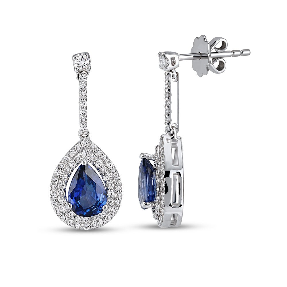 2.12 ct. Saphir Ohrringe