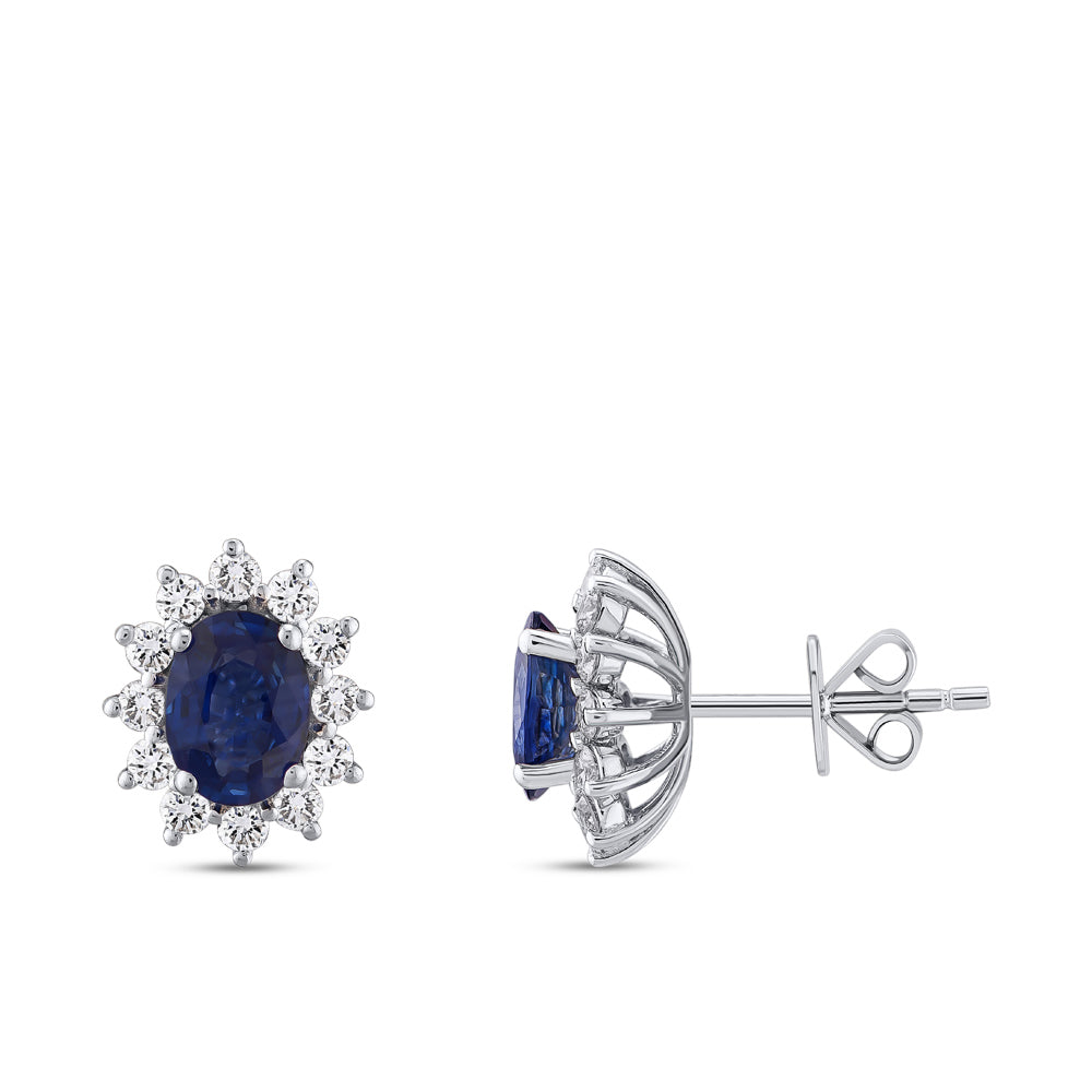 2.18 ct. Saphir Ohrstecker