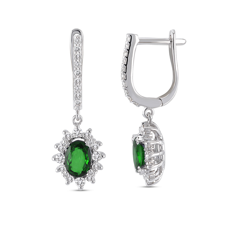 1.04 ct. Emerald Earrings