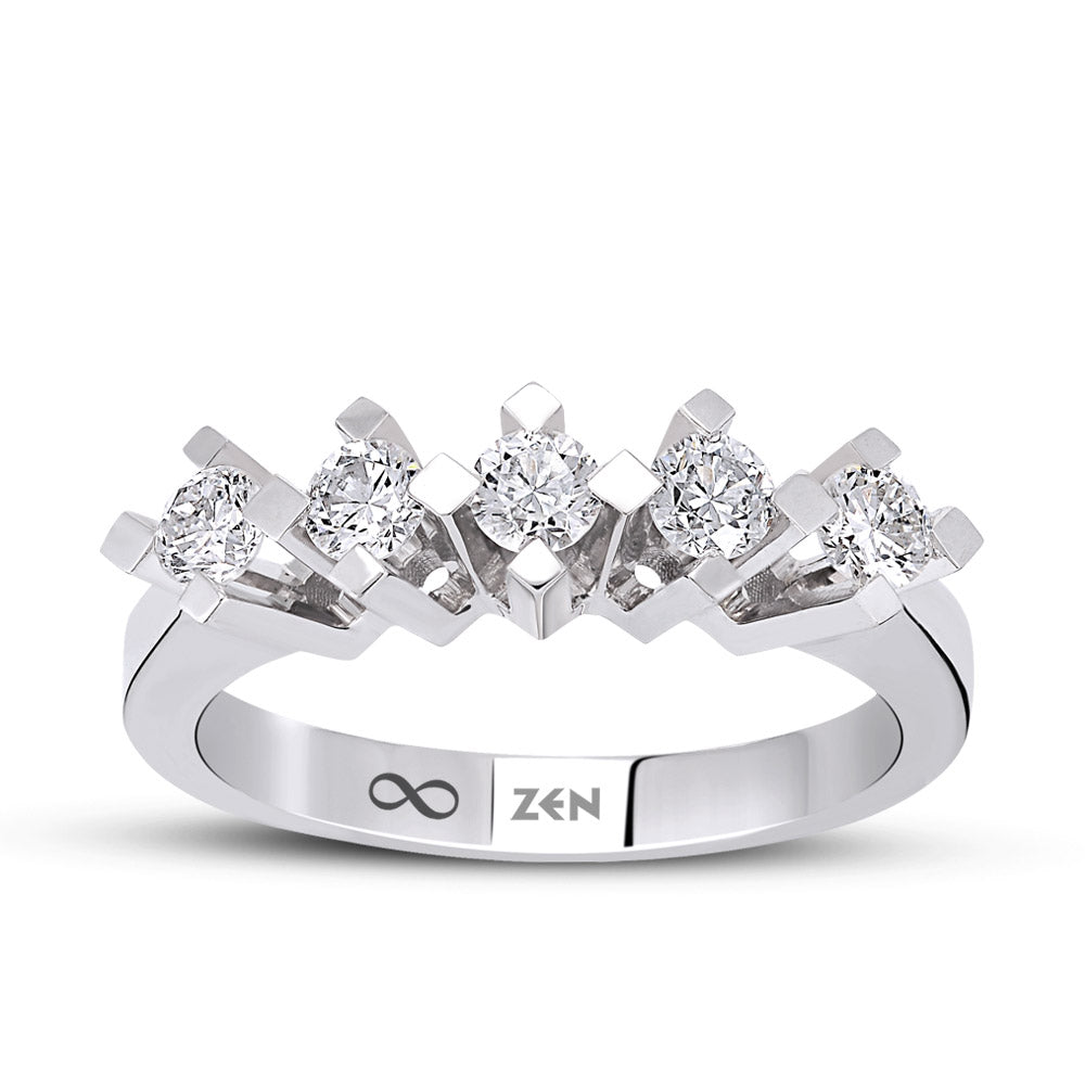0.30 ct. Fünfstein Diamantring