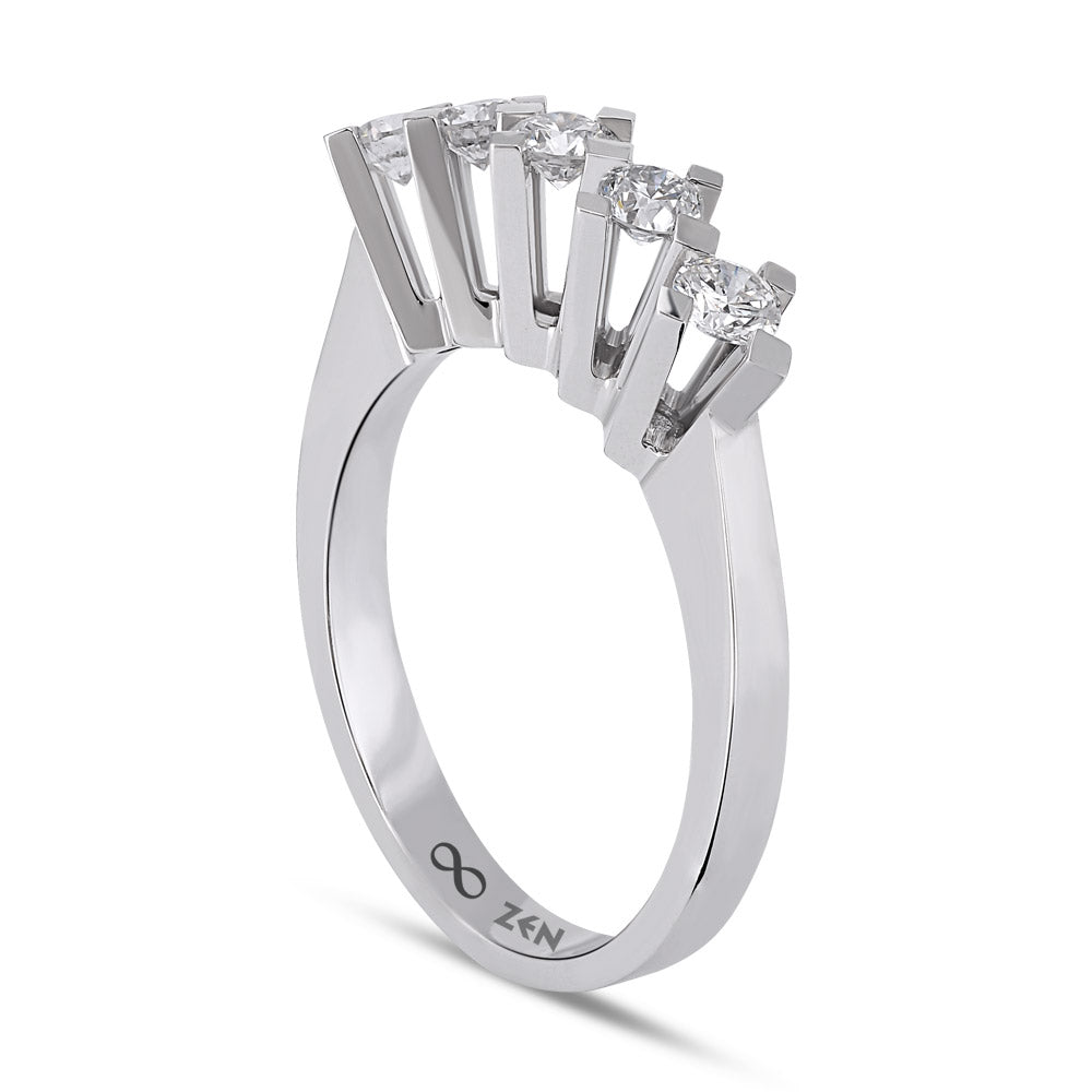 0.30 ct. Fünfstein Diamantring