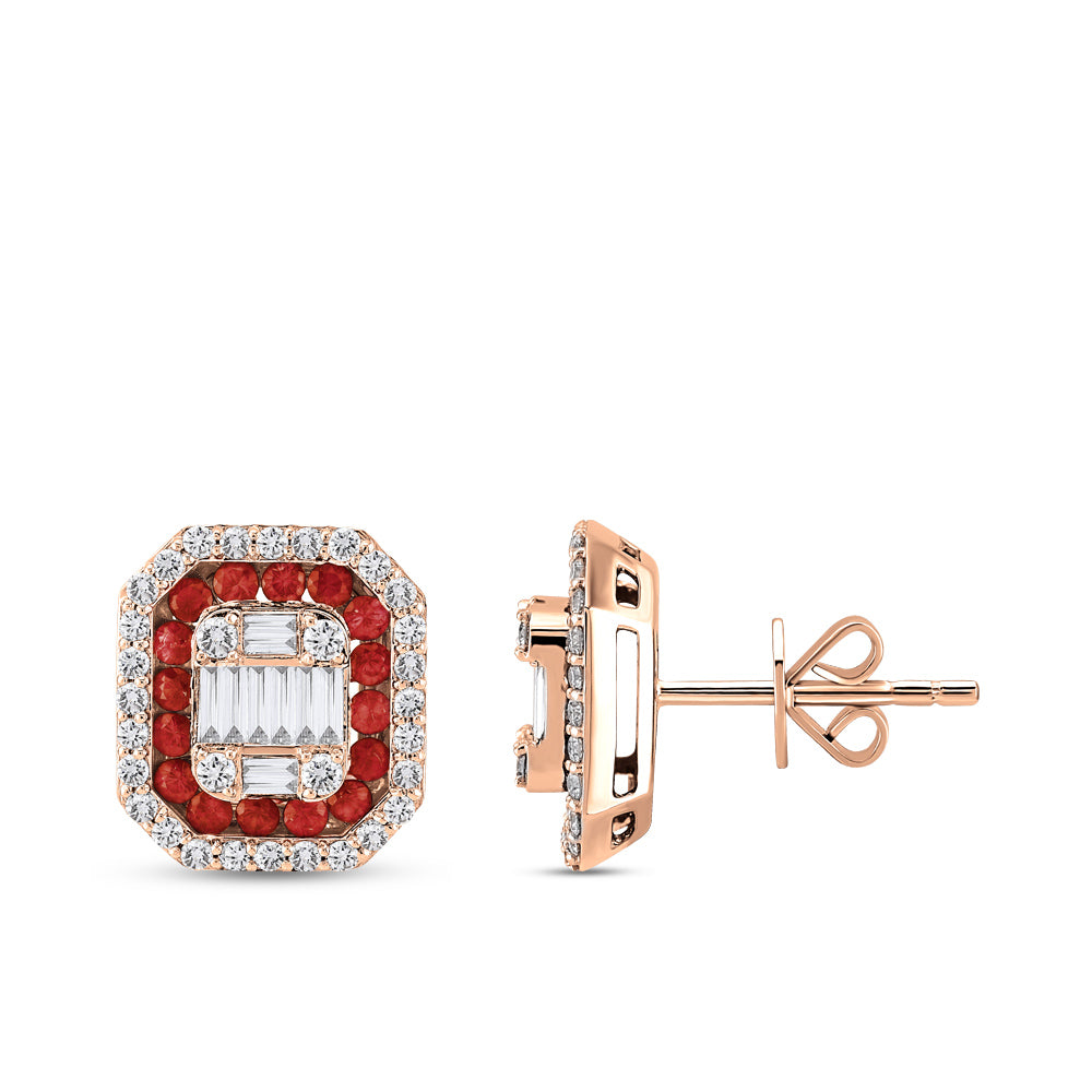 1.53 ct. Rubin Ohrstecker