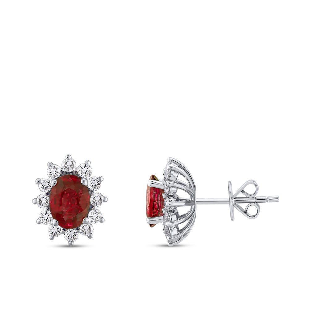 1.55 ct. Rubin Ohrstecker