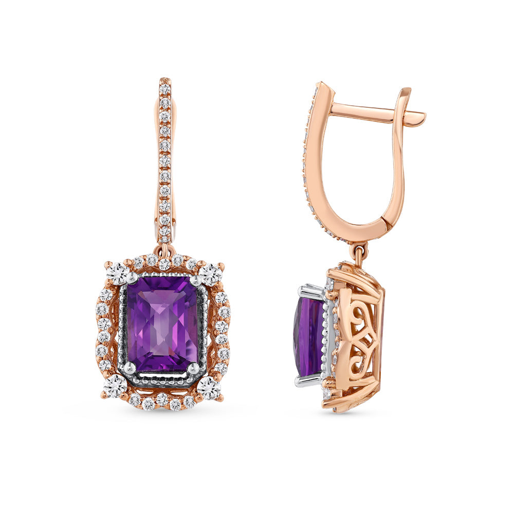 3.65 ct. Amethyst Ohrringe