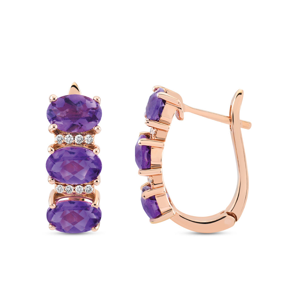 2.32 ct. Amethyst Ohrringe