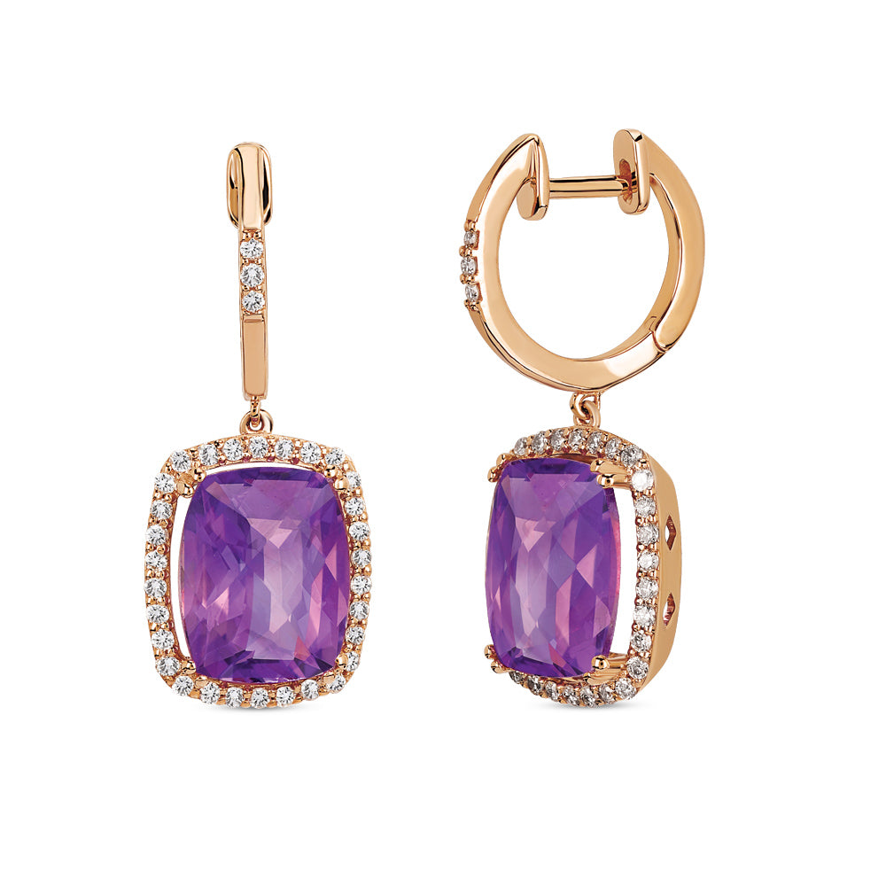 4.98 ct. Amethyst Ohrringe