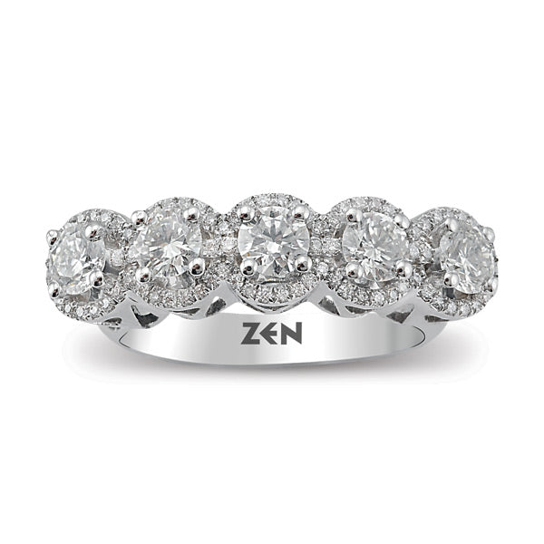 1.10 ct. Fünfstein Diamantring