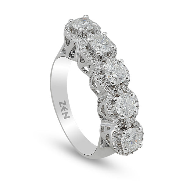 1.10 ct. Fünfstein Diamantring