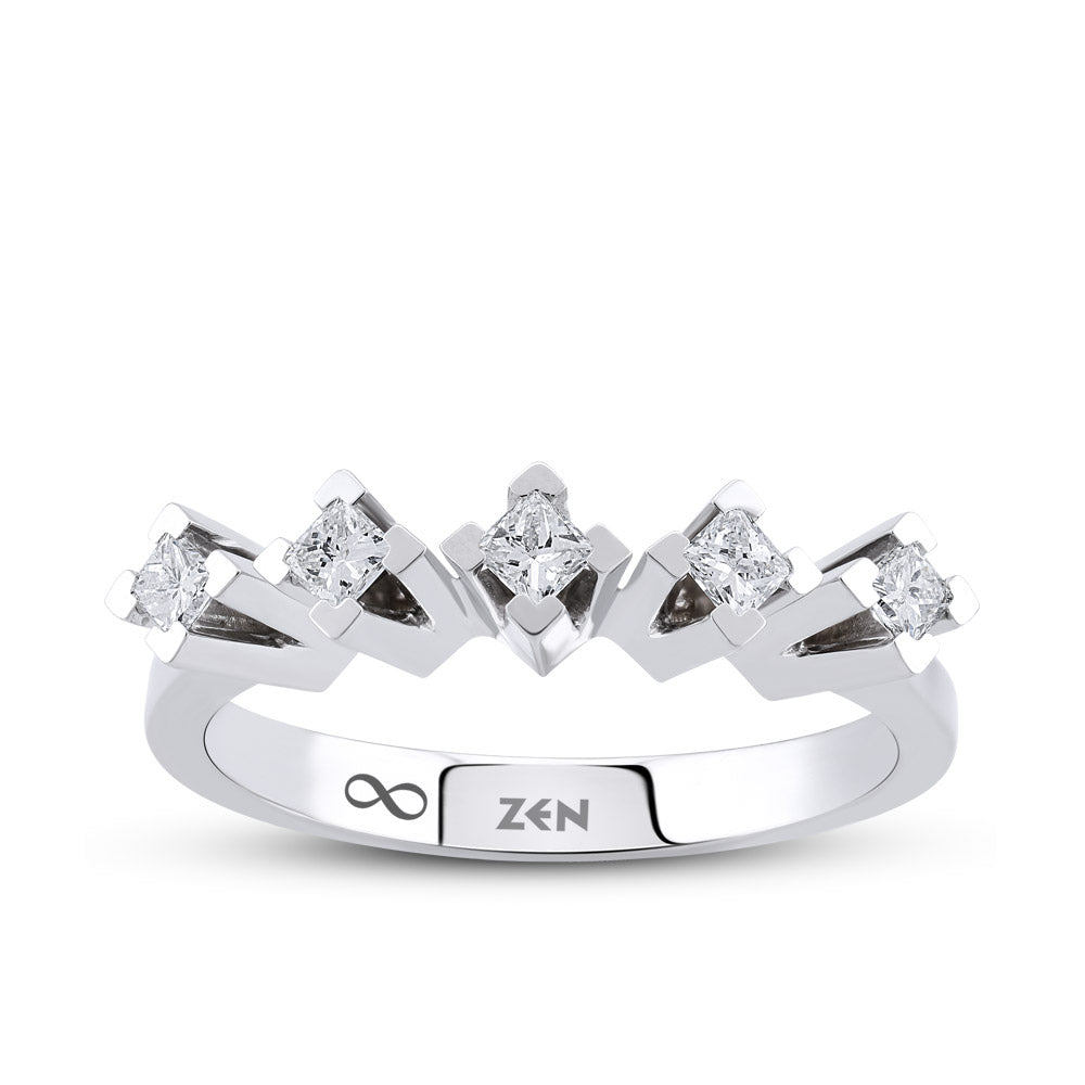 0.50 ct. Fünfstein Diamantring