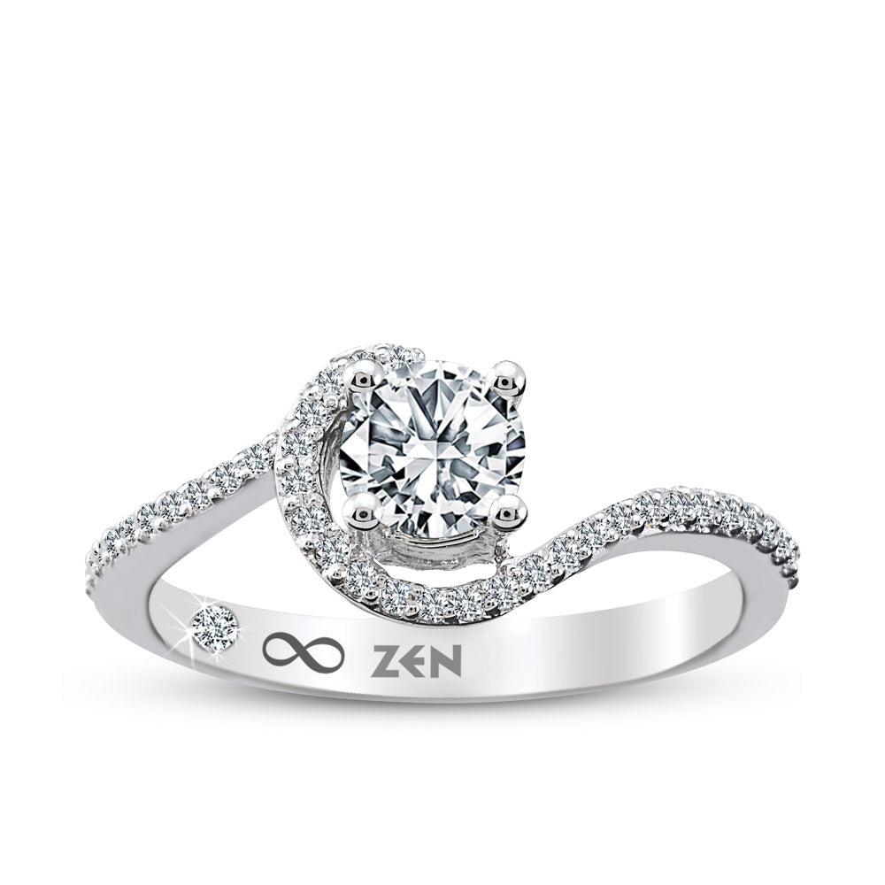0.39 ct. Modern Diamond Engagement Ring