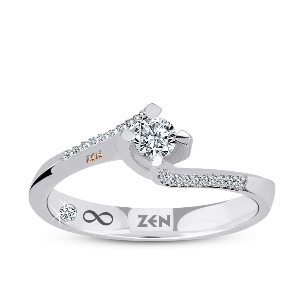 0.15 ct. Seitenstein Diamant Verlobungsring