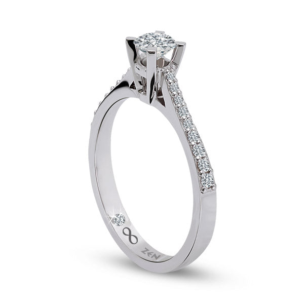 0.50 ct. Seitenstein Diamant Verlobungsring