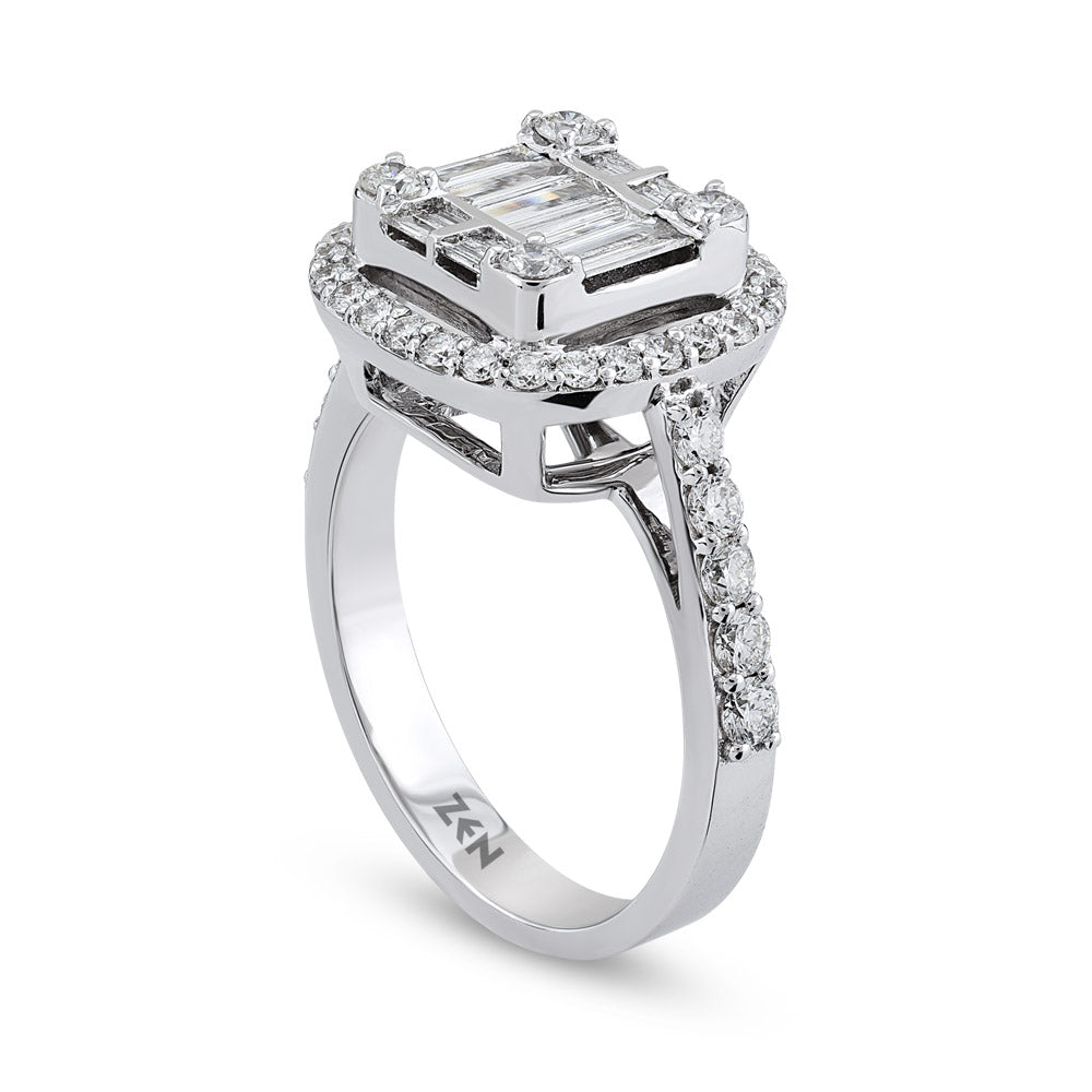 1.12 ct. Baguette Diamantring