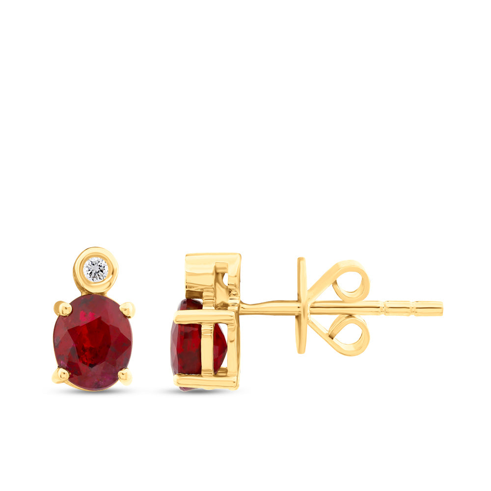1.16 ct. Rubin Ohrstecker