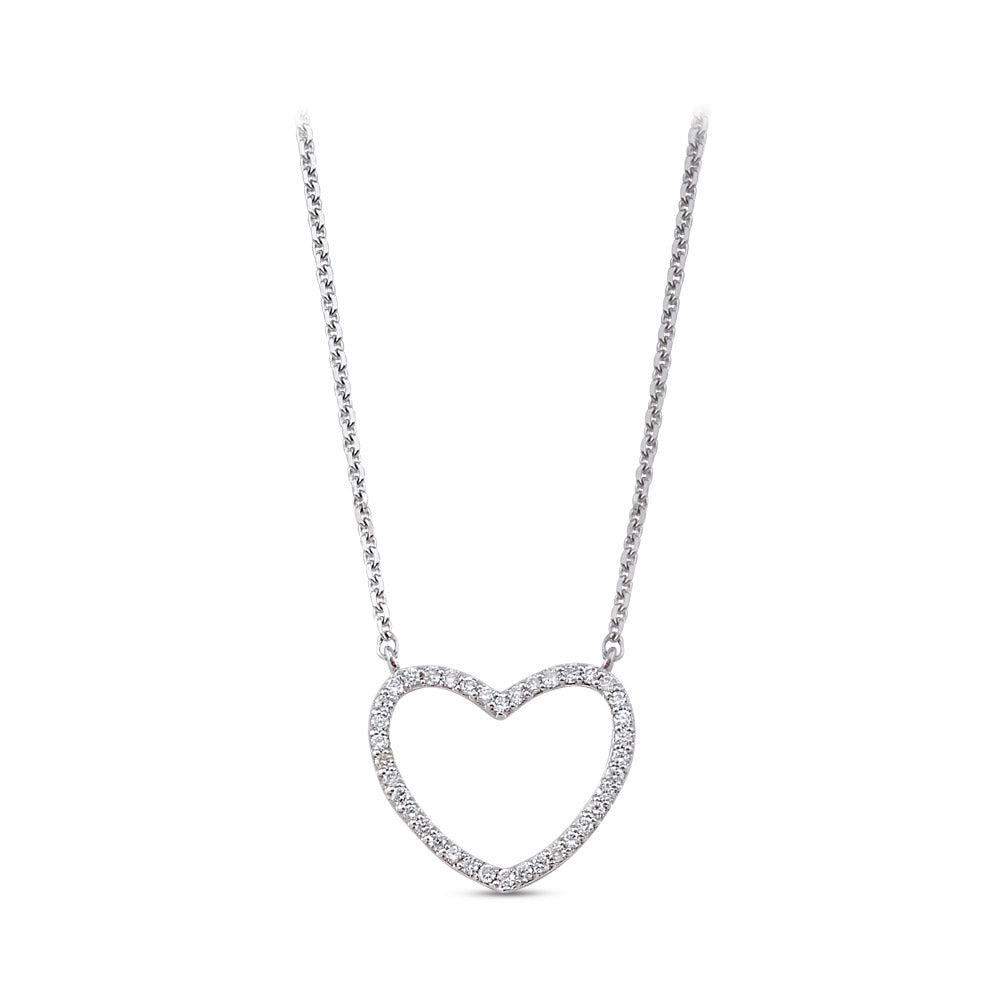 0.14 ct. Heart Diamond Necklace