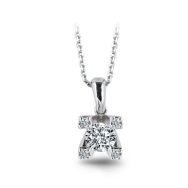 0.35 ct. Solitär Diamant Halskette