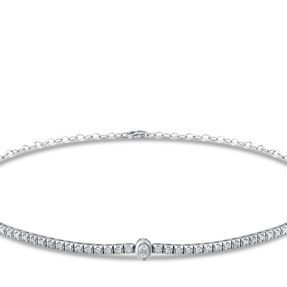 1.19 ct. Choker Diamant Halskette