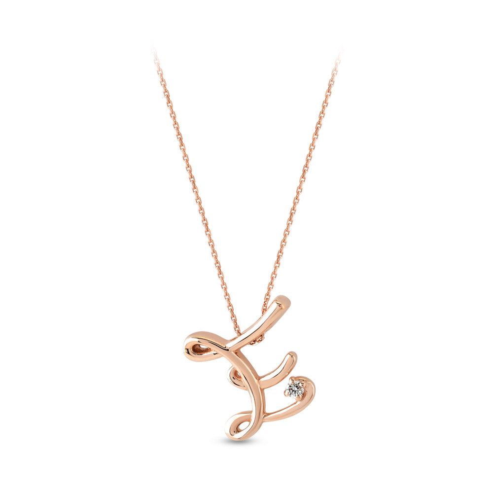 0.02 ct. Buchstabe E Diamant Halskette
