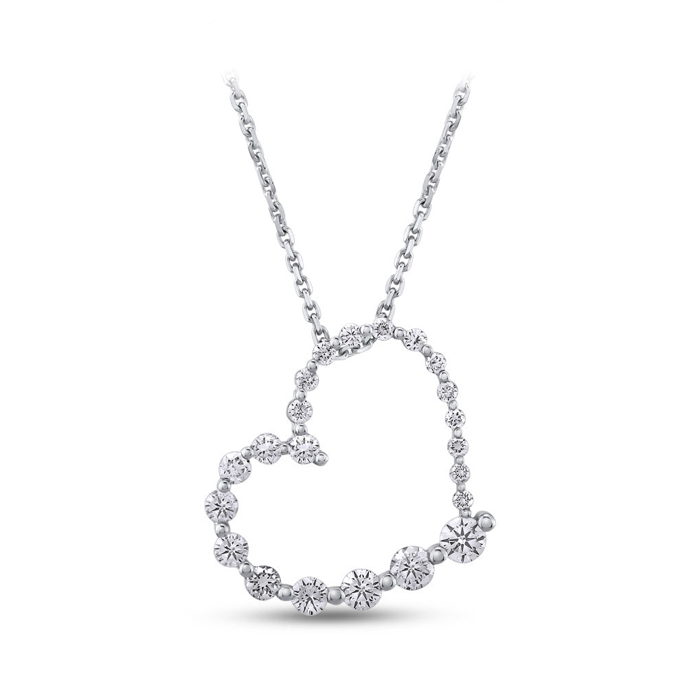 0.46 ct. Heart Diamond Necklace