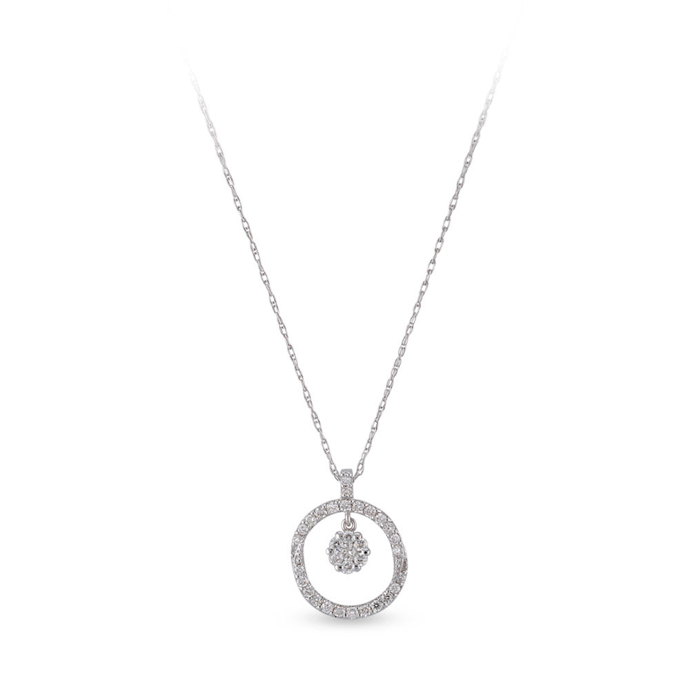 0.25 ct. Design Anhänger mit Halskette
