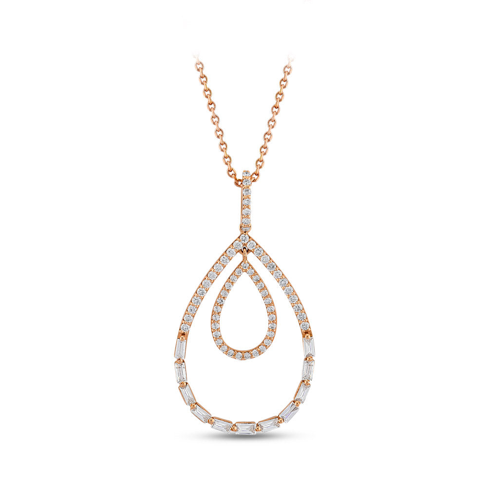 0.42 ct. Design Anhänger mit Halskette