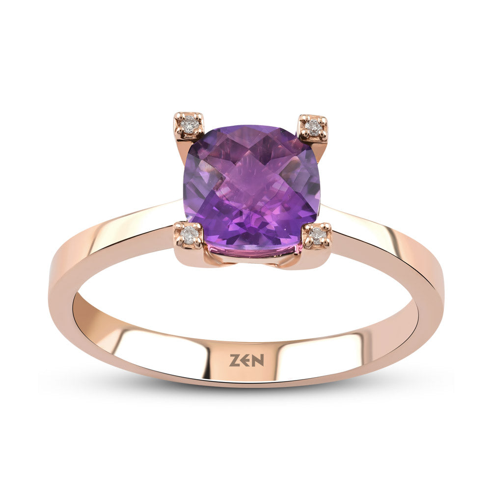 0.81 ct. Amethyst Ring
