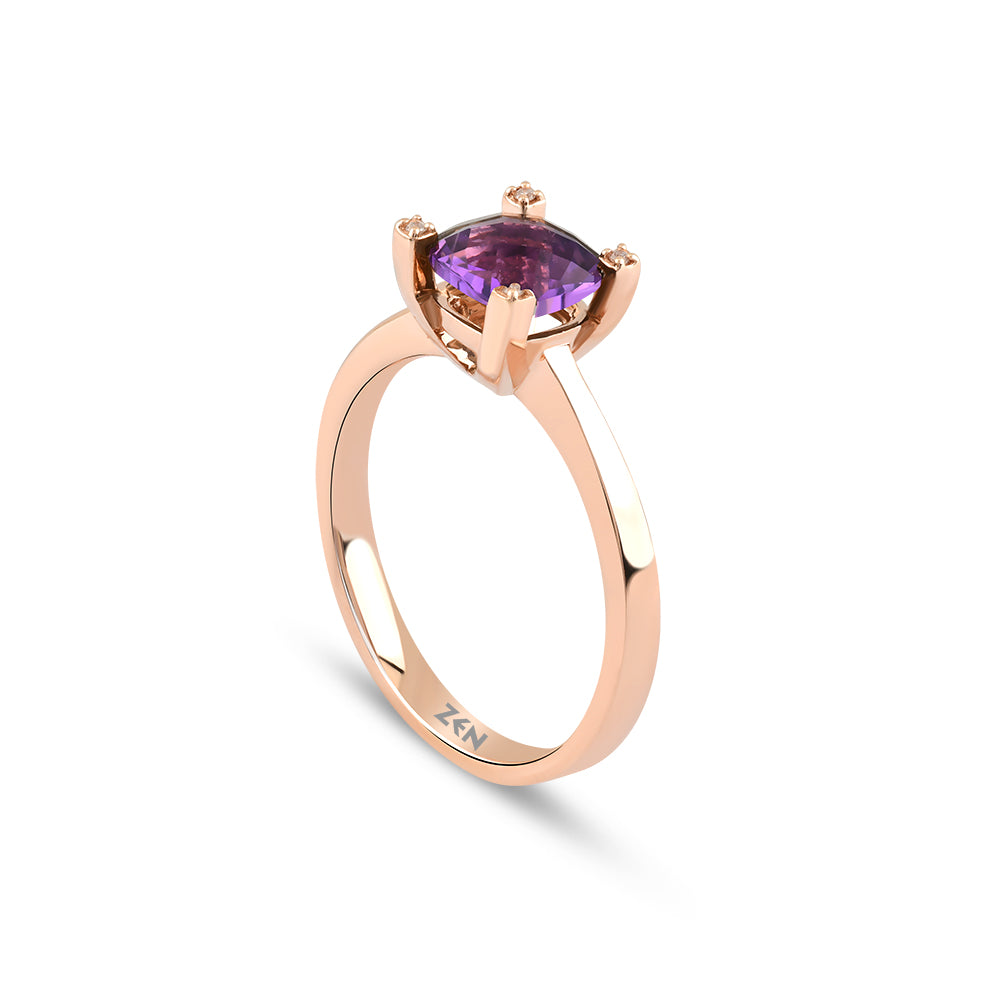 0.81 ct. Amethyst Ring