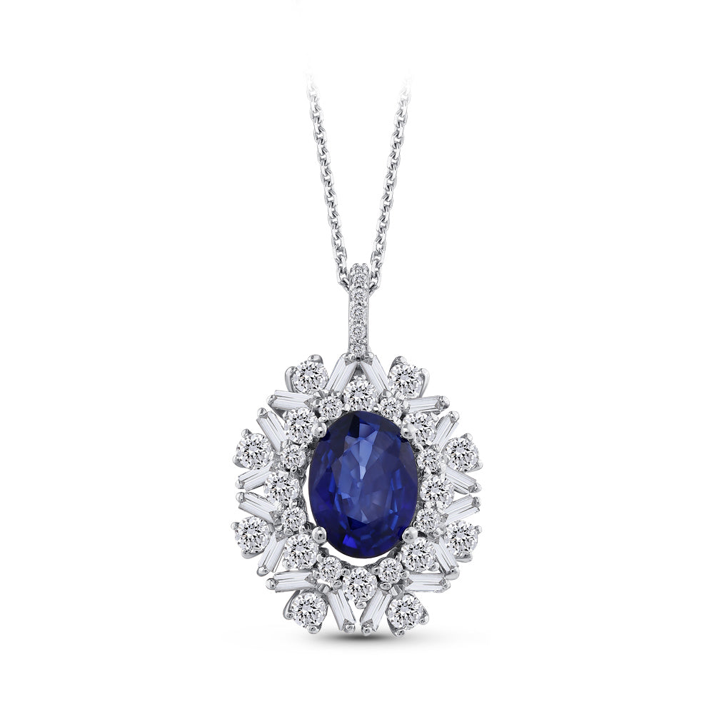 2.15 ct. Saphir Halskette