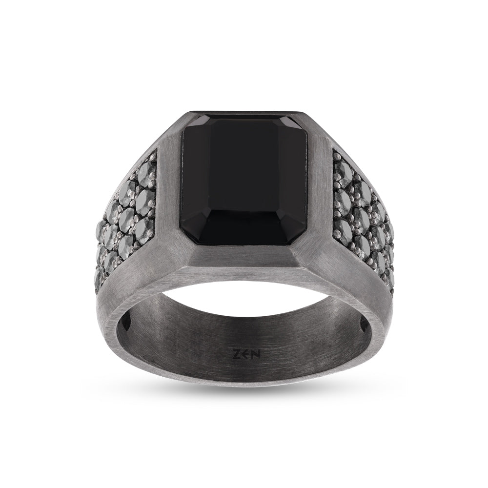 4.40 ct. Men Silver Ring