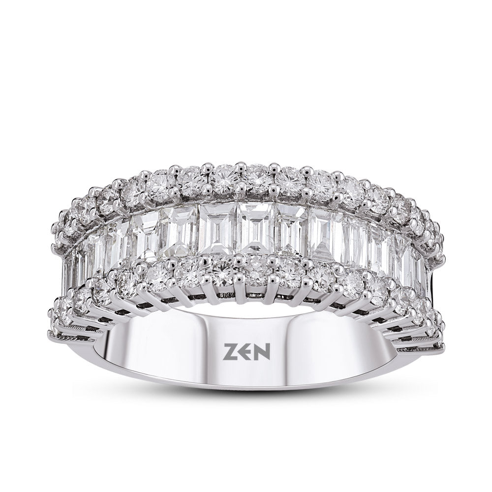 1.82 ct. Baguette Diamantring