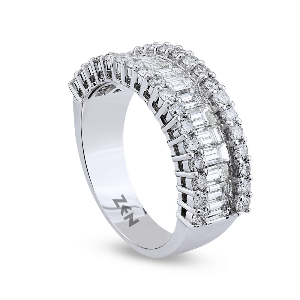 1.82 ct. Baguette Diamantring