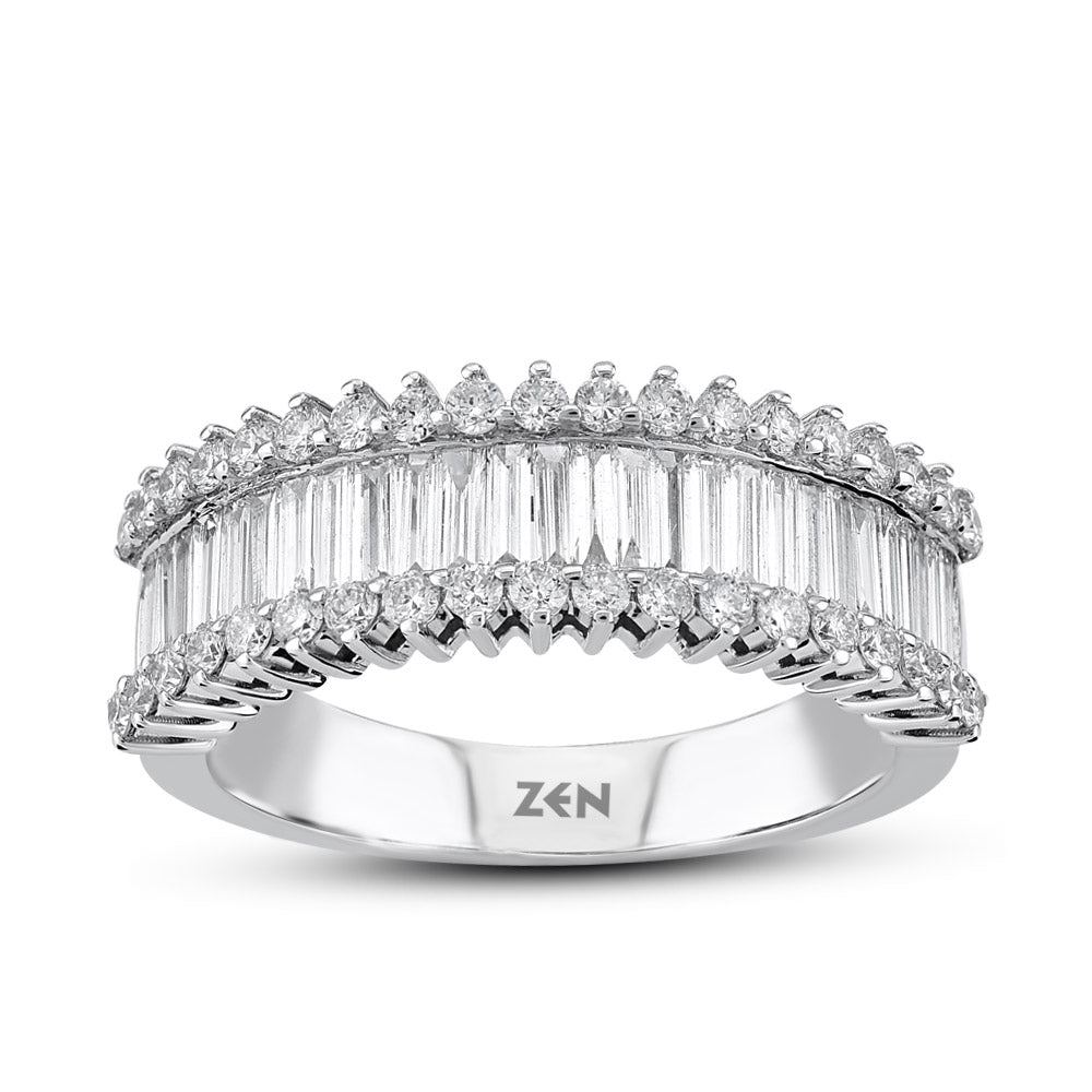 0.92 ct. Baguette Diamantring